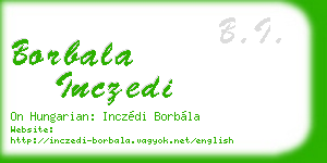 borbala inczedi business card