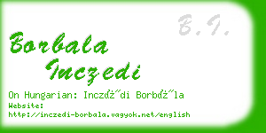 borbala inczedi business card